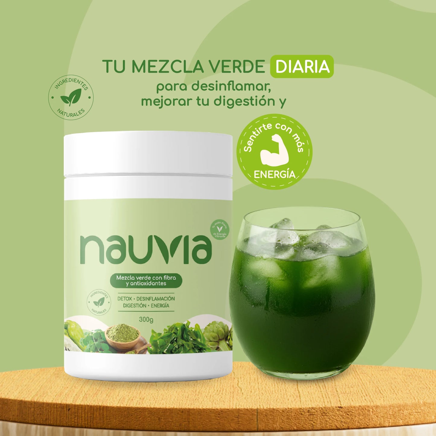 Supergreens Detox – Mezcla Natural con Fibra y Antioxidantes